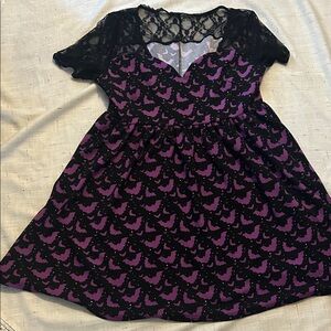 SHEIN Curve 2XL Dress with Purple and Black Pattern